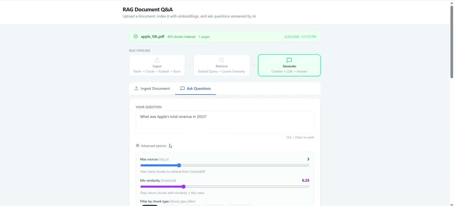ADE RAG — Document Q&A poster